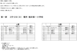 2月12日試合日程